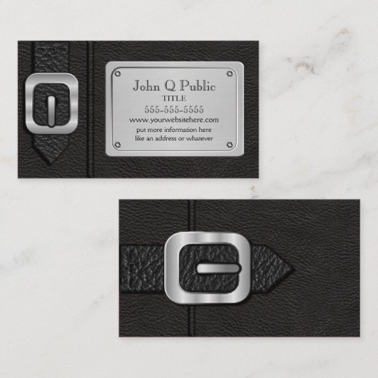 Carte De Visite Saddlebag noir (Devant / Derrière)