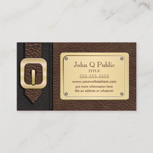 Carte De Visite Saddlebag noir et Brown (Devant)