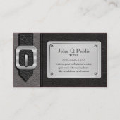 Carte De Visite Saddlebag noir et gris (Devant)