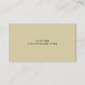 Carte De Visite Safari (Dos)