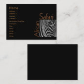 Carte de visite Safari africain (Devant / Derrière)