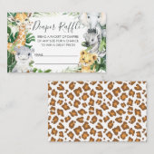 Carte De Visite Safari Animaux Baby shower de verdure Déchets Raff (Devant / Derrière)