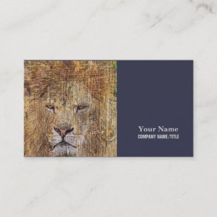 Carte De Visite safari en Afrique faune majestueux lion