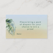 Carte De Visite Safari Jungle Tropical Diaper Raffle Douche Jeu (Dos)