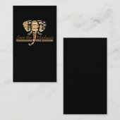 Carte De Visite Safari Wild African Animal Elephant Lover (Devant / Derrière)