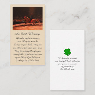 Carte De Visite Safely Home Memorial Circus Act Prayer Card