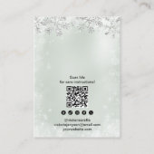 Carte De Visite Sage argent logo parties scintillant bijouterie (Dos)