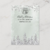 Carte De Visite Sage argent logo parties scintillant bijouterie (Devant)