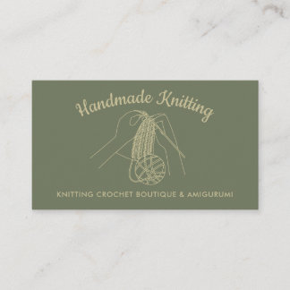 Carte De Visite Sage Artisanat Fait Main Tricoté Au Crochet Amigur
