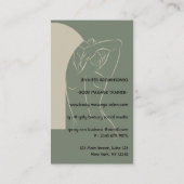 Carte De Visite Sage Beige Corps Sculpté Contouring Spray Tan (Dos)