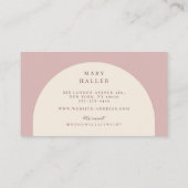 Carte De Visite Sage Blush Pink Arch Business Card (Dos)