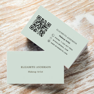 Carte De Visite Sage code qr vert