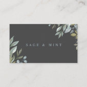 Carte De Visite Sage Et Feuille Aquarelle Verdure (Devant)