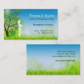 Carte De Visite Sage-femme de Doula de promenade de pré (Devant / Derrière)