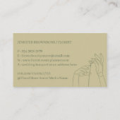 Carte De Visite Sage Gold Florist dessiné à la main Botanique (Dos)