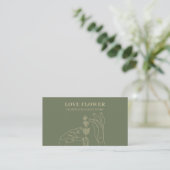 Carte De Visite Sage Gold Florist Mains Botaniques Tenir (Debout devant)