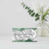 Carte De Visite Sage Green Agate Silver Glitter Luxury Stylist (Debout devant)