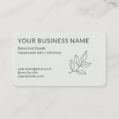 Carte De Visite Sage Green Botanical (Devant)