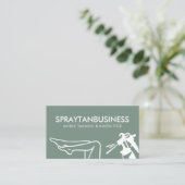 Carte De Visite Sage Green Corps moderne Tan Spray (Debout devant)