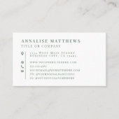 Carte De Visite Sage Green Elegant Professional (Devant)