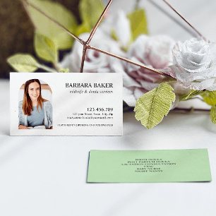 Carte De Visite Sage Green Professional Midwoman Doula Photo Arch
