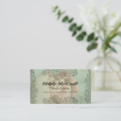 Carte De Visite Sage Green script de doula icône sociale code QR p (Debout devant)