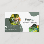 Carte De Visite Sage Green Service de soins juridiques et de paysa (Devant)