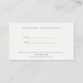 Carte De Visite Sage Green White Eucalyptus Therapist Appointment (Dos)