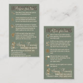Carte De Visite Sage Instructions Spray Tan avant le guide AfterCa (Devant / Derrière)