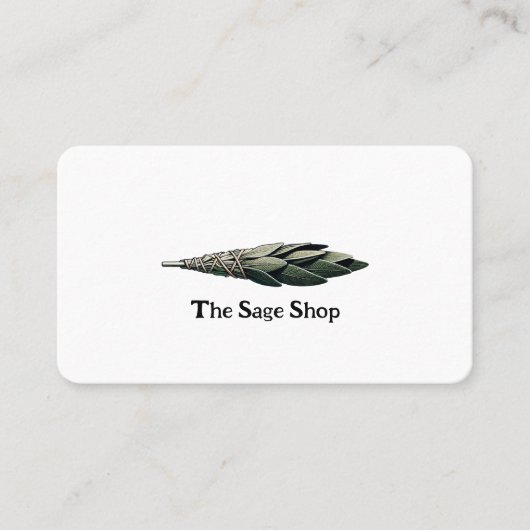 Carte De Visite Sage Stick Cleansing Énergie Wiccan Pagan (Devant)
