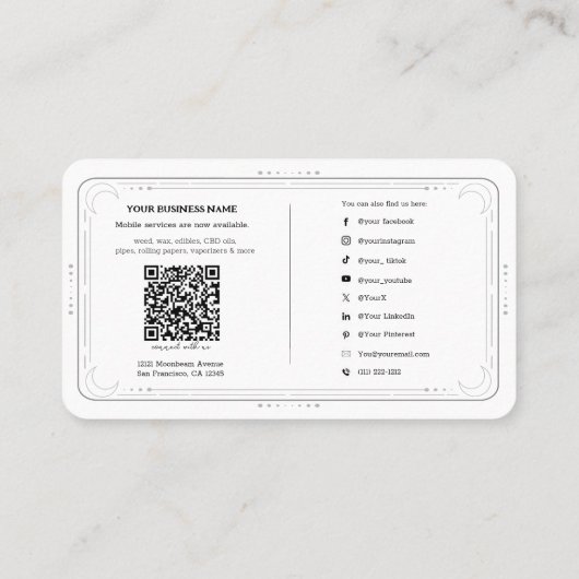 Carte De Visite Sage Stick Cleansing Énergie Wiccan Pagan (Dos)