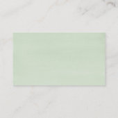 Carte De Visite Sage Vert Aquarelle Botanique Élégant Succulent (Dos)