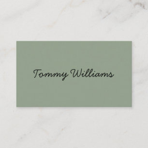 Carte De Visite Sage Vert minimaliste Professionnel Simple