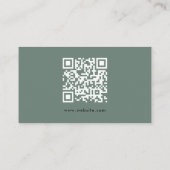 Carte De Visite Sage Vert Moderne Monogramme Logo Minimal (Dos)