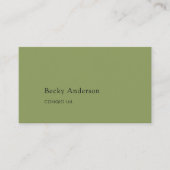 Carte De Visite Sage Vert Universel Professionnel Deux Tons (Devant)