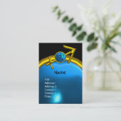 Carte De Visite SAGITTARIUS MONOGRAM saphir bleu noir jaune (Debout devant)