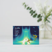 Carte De Visite SAGITTARIUS - Turquase Bleue (Debout devant)