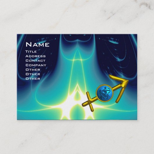 Carte De Visite SAGITTARIUS - Turquase Bleue (Devant)