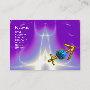 Carte De Visite SAGITTARIUS - violet bleu rose violet