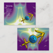 Carte De Visite SAGITTARIUS - violet bleu violet (Devant / Derrière)