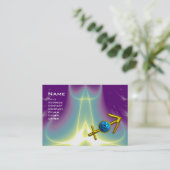 Carte De Visite SAGITTARIUS - violet bleu violet (Debout devant)