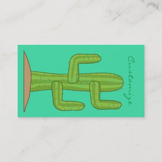 Carte De Visite Saguaro Cactus Thunder_Cove (Dos)