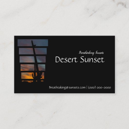 Carte De Visite Saguaro de coucher du soleil de l'Arizona de (Devant)