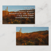 Carte De Visite Saguaro Sunset I Arizona Désert Paysage (Devant / Derrière)