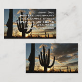 Carte De Visite Saguaro Sunset II Arizona (Devant / Derrière)