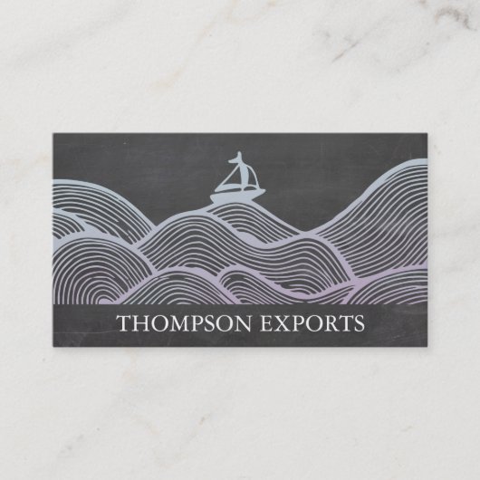 Carte De Visite Sail Boat | Waves (Devant)