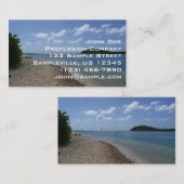 Carte De Visite Sailboat in the Distance at St. Thomas (Devant / Derrière)