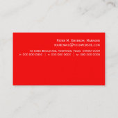 Carte de visite sain de barres d'égaliseur (Dos)