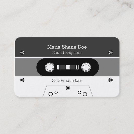 Carte de visite sain de professionnel de musique (Devant)