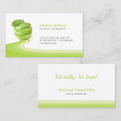 Carte de visite sain de régime de consommation de (Devant / Derrière)